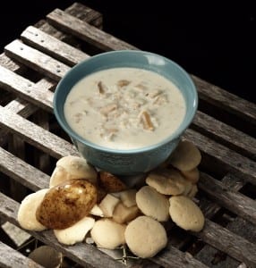 New England Clam Chowder - Consisting of tender clams, clam broth, fresh cream and potatoes. It's a true New England favorite. 