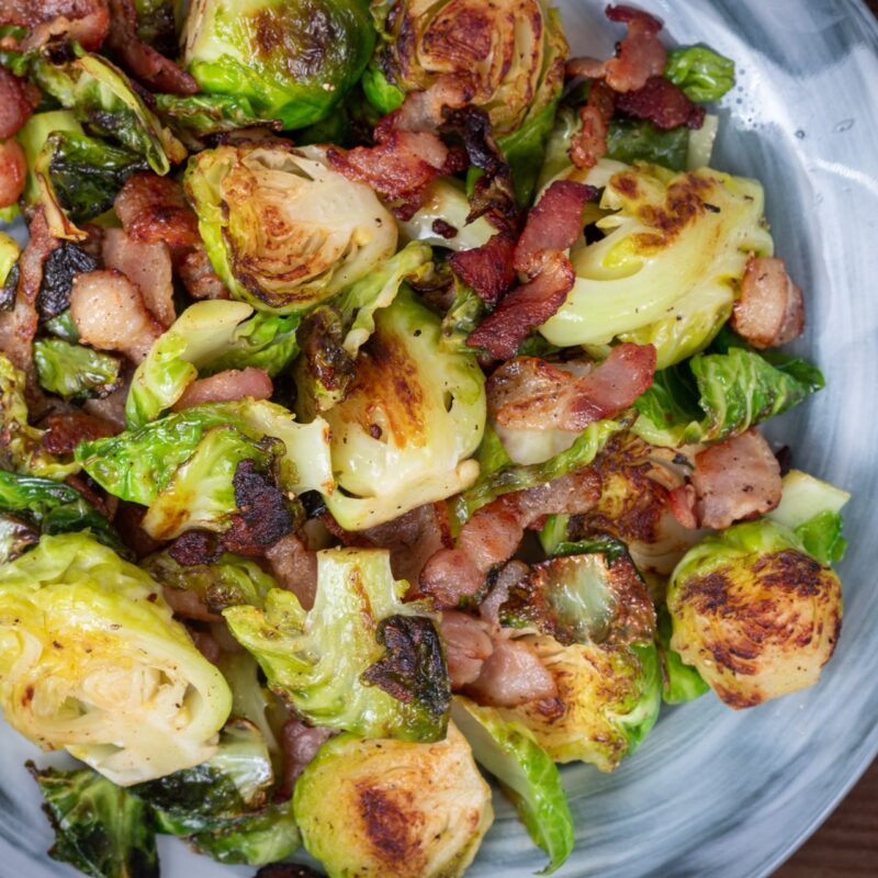 Roasted Brussels Sprouts & Bacon